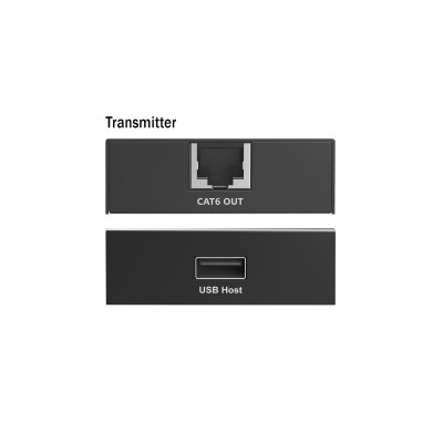 Подовжувач DIGITUS USB 2.0, для використання з кабелем Cat6, до 150 м, 4 х USB-A, чорний (DA-73120)