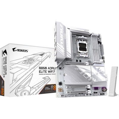 Материнська плата GIGABYTE B850 A ELITE WF7 ICE sAM5 B850 4xDDR5 M.2 Wi-Fi BT DP Type-C ATX (B850_A_ELITE_WF7_ICE)