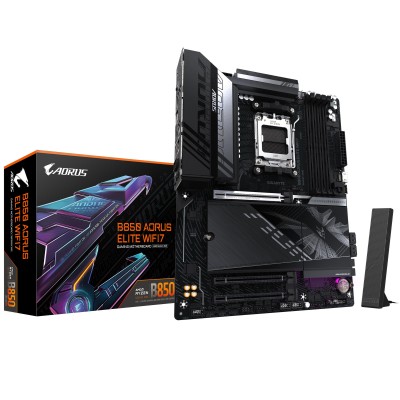 Материнська плата GIGABYTE B850 A ELITE WF7 sAM5 B850 4xDDR5 M.2 Wi-Fi BT ATX (B850_A_ELITE_WF7)
