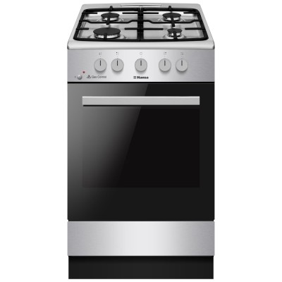 Плита Hansa газова, 50x60см, 67л, чавун, газ контр., нержавіюча сталь (FCGX52029H)