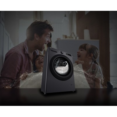 Прально-сушильна машина LG фронтальна, 9(5)кг, 1200, A, пара, 48см, дисплей, пара, інвертор, чорний (F2R5FG6J)