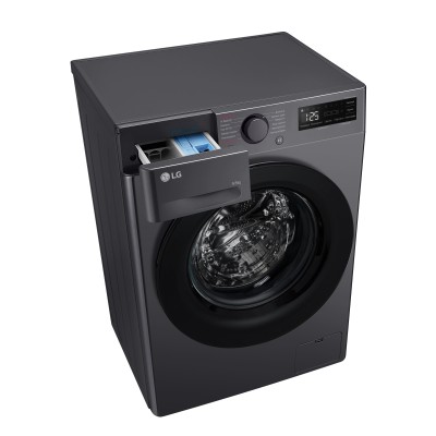 Прально-сушильна машина LG фронтальна, 9(5)кг, 1200, A, пара, 48см, дисплей, пара, інвертор, чорний (F2R5FG6J)