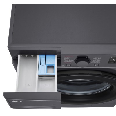 Прально-сушильна машина LG фронтальна, 9(5)кг, 1200, A, пара, 48см, дисплей, пара, інвертор, чорний (F2R5FG6J)