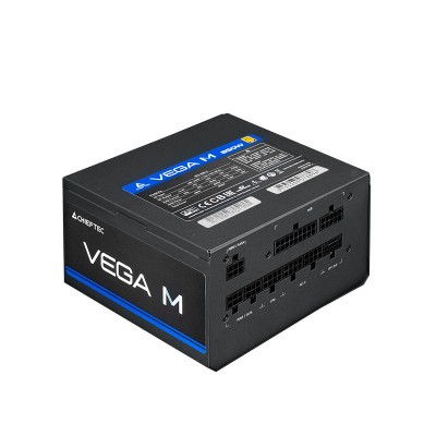 Блок живлення CHIEFTEC Vega M (1000W), >90%, 80+ Gold, 135мм FDB, 1xMB 24pin(20+4), 2xCPU 8pin(4+4), 3xMolex, 6xSATA, 4xPCIe 8pi