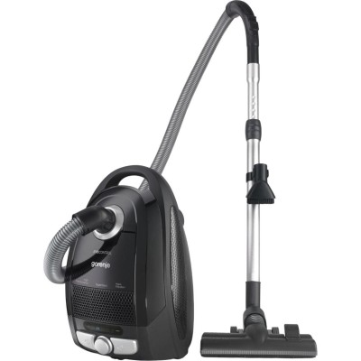 Пилосос Gorenje мішковий, 800Вт, конт пил -3л, HEPA, телескоп трубка, чорний (VCE21ECBK)