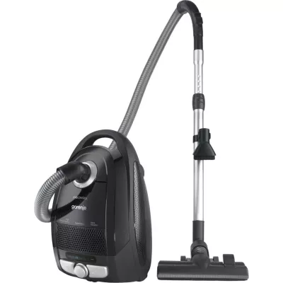 Пилосос Gorenje мішковий, 800Вт, конт пил -3л, HEPA, телескоп трубка, чорний (VCE21ECBK)