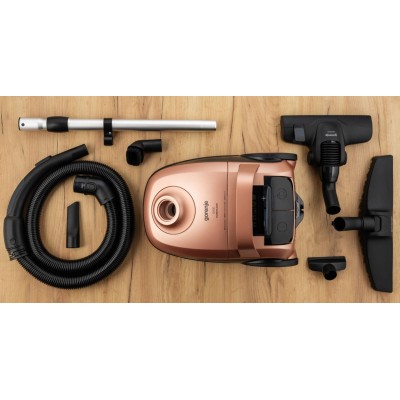 Пилосос Gorenje мішковий, 850Вт, конт пил -3л, HEPA, телескоп трубка, бронзовий (VCE22G6HCO)