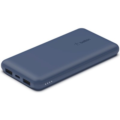 Акумулятор портативний літій-іонний Power Bank Belkin 10000мА·год, 15Вт, 2хUSB-A/USB-C, блакитний (BPB011BTBL)