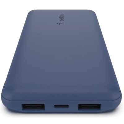 Акумулятор портативний літій-іонний Power Bank Belkin 10000мА·год, 15Вт, 2хUSB-A/USB-C, блакитний (BPB011BTBL)