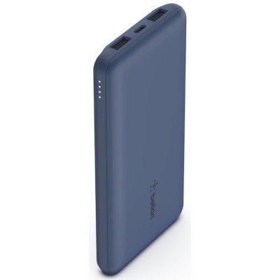 Акумулятор портативний літій-іонний Power Bank Belkin 10000мА·год, 15Вт, 2хUSB-A/USB-C, блакитний (BPB011BTBL)