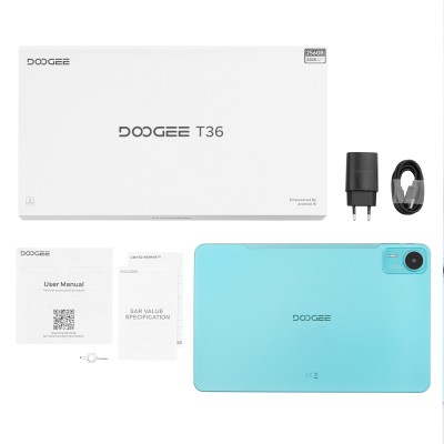 Планшет Doogee T36 12" 8ГБ, 256ГБ, LTE, 8800мА•год, Android, синій