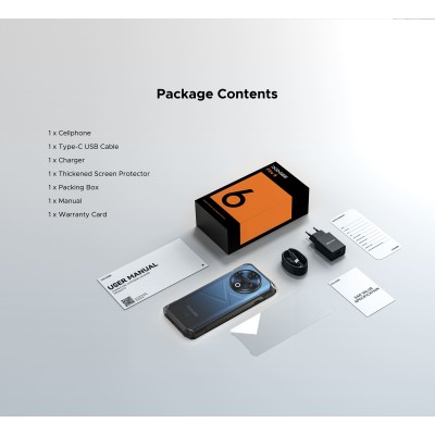 Смартфон Doogee Fire 6 6.56" 6/256ГБ, 2SIM, 10400мА•год, чорний (з тепловізором)