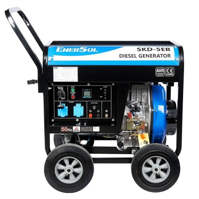 Генератор дизельний EnerSol, 230В, 1 фаза, 4.6/5кВт, електростартер, 111кг