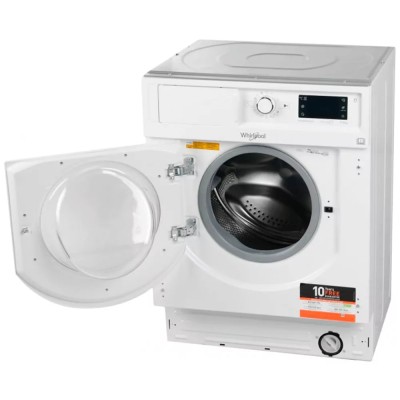 Прально-сушильна машина Whirlpool вбудована фронтальна, 7(5)кг, 1400, A+++, 60см, дисплей, пара, інвертор, білий (BIWDWG75148UA)