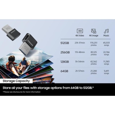 Накопичувач Samsung 512GB USB 3.1 Type-A Fit Plus