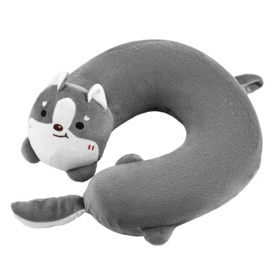 Подушка для шиї ARDESTO Travel Grey Cat 28х28см, поліуретанова піна, поліефірне поліпропіленове волокно, сірий (ART3034NEP)