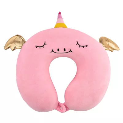 Подушка для шиї ARDESTO Travel Unicorn 30х30см, поліуретанова піна, рожевий (ART3032NEP)