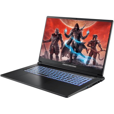 Ноутбук Dream Machines RT5060-17 17.3FHD IPS, AMD AI 7 350, 32GB, F2TB, NVD5060-8, DOS, чорний (RT5060-17UA25)