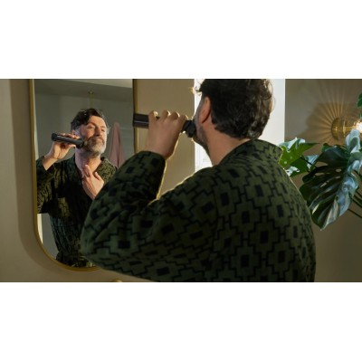 Тример Philips Series 9000, для обличчя, голови, тіла, акум., насадок-25, сталь, чорний (MG9690/30)