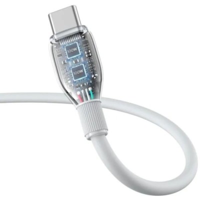 Кабель Baseus Type-C/Type-C 100W 2m (P10355702221-01) білий