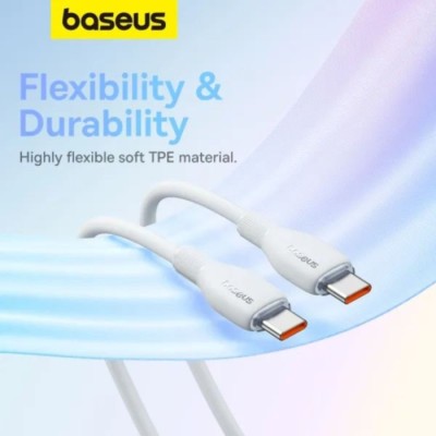 Кабель Baseus Type-C/Type-C 100W 2m (P10355702221-01) білий