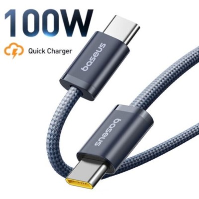 Кабель Baseus Type-C/Type-C 100W 2m (P10381400121-01) чорний