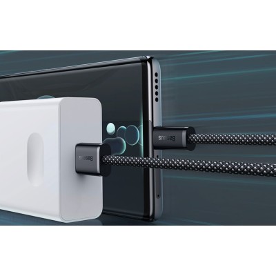 Кабель Baseus USB to Type-C 100W 6A 2m (CALD000716) сірий