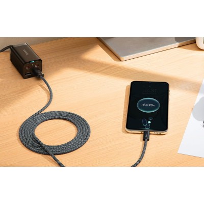 Кабель Baseus USB to Type-C 100W 6A 2m (CALD000716) сірий