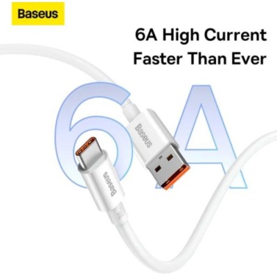 Кабель Baseus USB-Type-C 100W 2m (P10320102214-03) білий