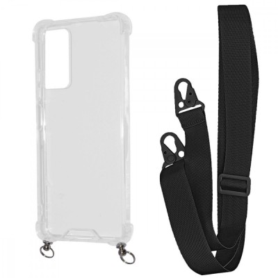 Чохол WAVE Clear Case with Strap Xiaomi Redmi Note 11 Pro/Redmi Note 12 Pro 4G black