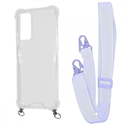 Чохол WAVE Clear Case with Strap Xiaomi Redmi Note 11 Pro/Redmi Note 12 Pro 4G light purple