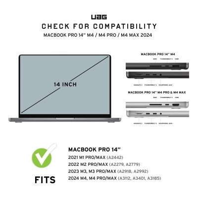 Чохол UAG для MacBook Pro 14"(2021-2023), Essential Armor, Ice