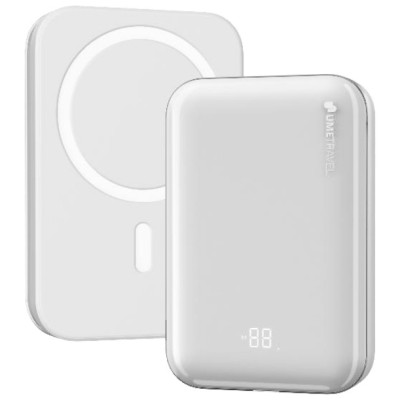 Зовн_АКБ UMETRAVEL M9 Magnetic&Wireless 5000mAh USB-C PD20W Wireless 15W білий