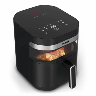 Мультипіч Tefal Easy Fry Infrared, 1850Вт, чаша-7л, сенсорне керув., 8 програм, з віконцем, пластик, чорний