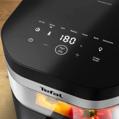 Мультипіч Tefal Easy Fry Infrared, 1850Вт, чаша-7л, сенсорне керув., 8 програм, з віконцем, пластик, чорний