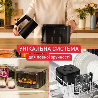 Мультипіч Tefal Easy Fry Silence XXL Smart Vision, 1800Вт, чаша-7л, сенсорне керув., 55 програм, з віконцем, пластик, нерж. стал