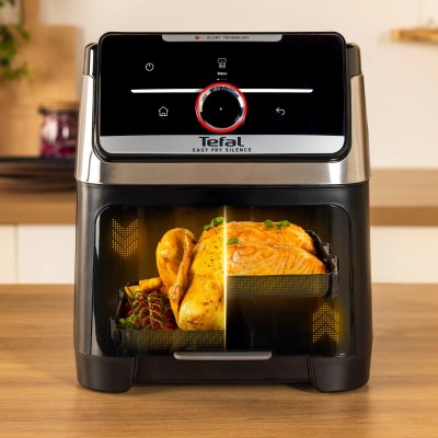 Мультипіч Tefal Easy Fry Silence XXL Smart Vision, 1800Вт, чаша-7л, сенсорне керув., 55 програм, з віконцем, пластик, нерж. стал