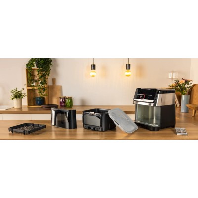 Мультипіч Tefal Easy Fry Silence XXL Smart Vision, 1800Вт, чаша-7л, сенсорне керув., 55 програм, з віконцем, пластик, нерж. стал