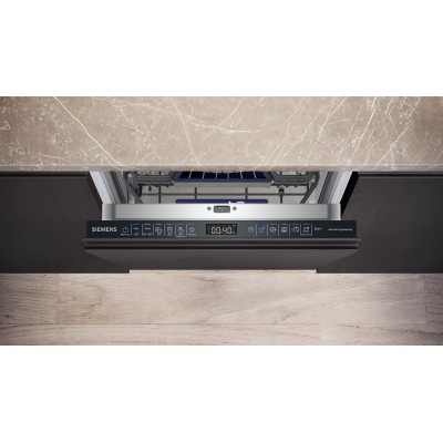 Посудомийна машина Siemens вбудована, 10компл., A+, 45см, дисплей, 3й кошик, Zeolith, білий