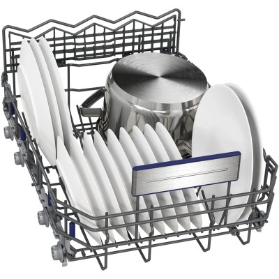 Посудомийна машина Siemens вбудована, 10компл., A+, 45см, дисплей, 3й кошик, Zeolith, білий