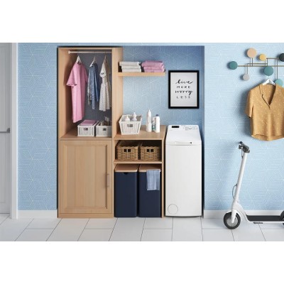 Пральна машина Indesit вертикальна, 5кг, 1000, C, 60см, дисплей, білий