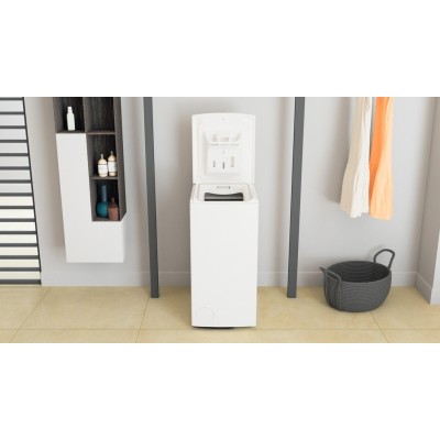 Пральна машина Whirlpool вертикальна, 6кг, 1200, B, 60см, дисплей, інвертор, білий