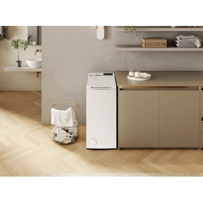 Пральна машина Whirlpool вертикальна, 7кг, 1200, B, 60см, дисплей, інвертор, білий