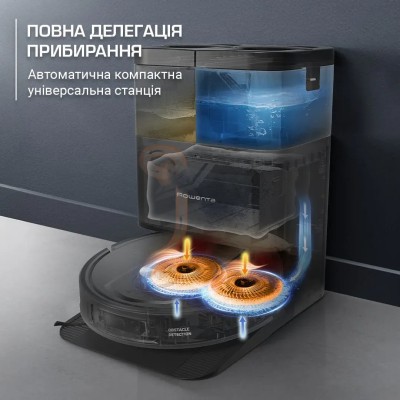 Робот-пилосос Rowenta миючий X-Plorer Serie 575 Max Standard, 10000ПаВт, h=10.5см, 0.22л, конт пил -0.3л, автон. робота до 120хв