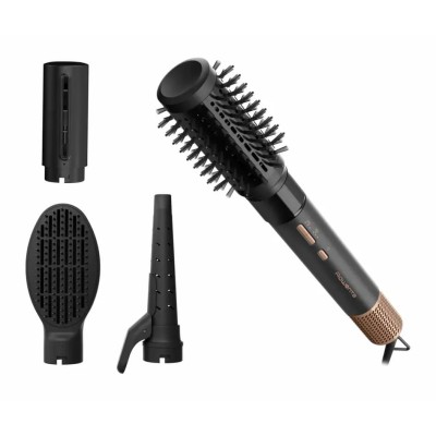 Фен-щітка Rowenta Air Shape, 1300Вт, 3 режими, іоніз-я, хол. обдув, 4 насадки, кераміка, чорно-золотий
