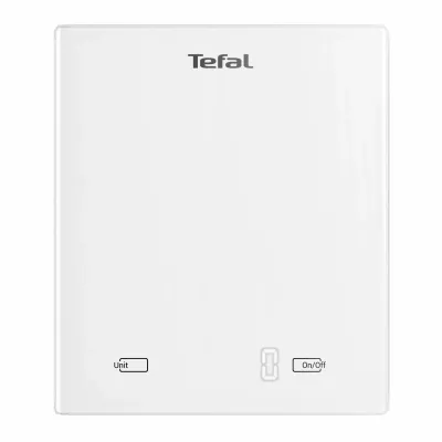 Ваги Tefal кухонні Essential, 5кг, AAAx2 в комплекті, скло, білий