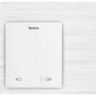 Ваги Tefal кухонні Essential, 5кг, AAAx2 в комплекті, скло, білий