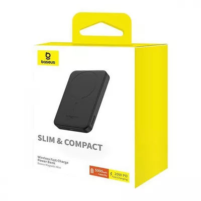 Зовнішній MagSafe Акумулятор Baseus 5000mAh 20W Magnetic Mini (P10022107223-00) white