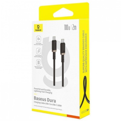 Кабель Baseus Dura Series Type-C to Type-C 100W (2m) red/black