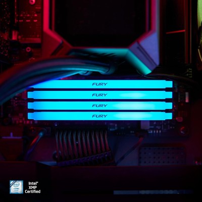 Пам'ять ПК Kingston DDR4 8GB 3200 FURY Beast RGB